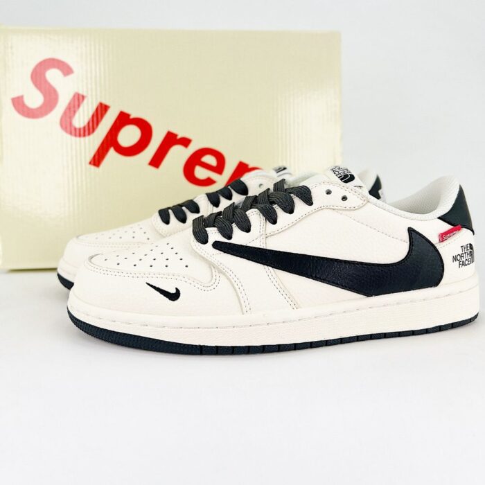 NIKE X SUPREME X THE NORTH FACE THREE PARTY BARB SNEAKERS BLACK WHITE - Image 2