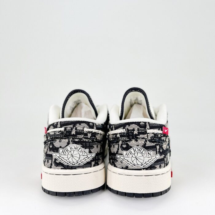 NIKE AIR JORDAN 1 RETRO LOW X DIOR WHITE BLACK - Image 5