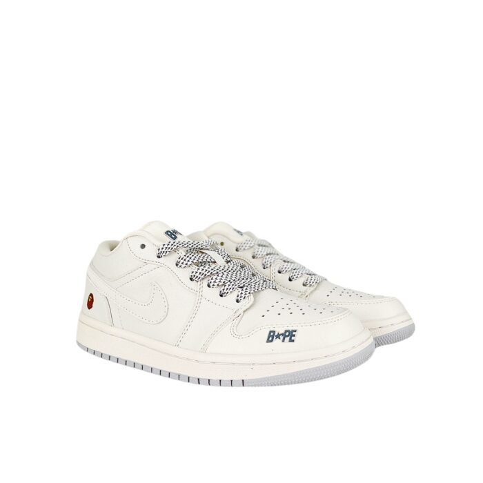 NIKE AIR JORDAN 1 LOW BAPE OFF WHITE GREY