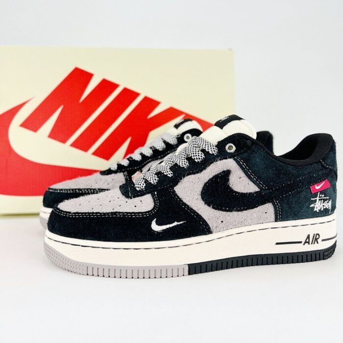 NIKE AIR FORCE 1 LOW X STUSSY BLACK GREY - Image 2