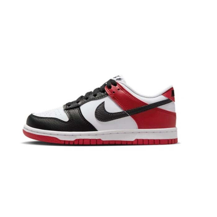 NIKE DUNK LOW BLACK TOE RED WHITE BLACK HF9980 600 - Image 2