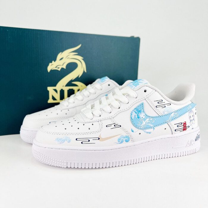 NIKE AIR FORCE 1 CUSTOM AO BING WHITE - Image 2