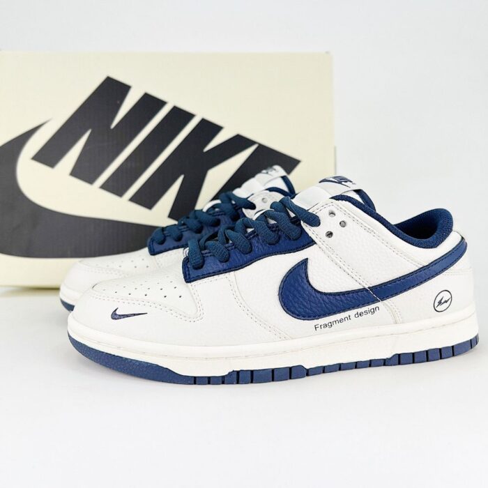 NIKE DUNK SB LOW X FRAGMENT DESIGN WHITE NAVY - Image 2