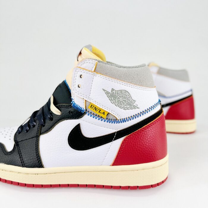 NIKE AIR JORDAN 1 RETRO HIGH UNION LA NRG BLACK TOE WHITE BLACK VARSITY RED WOLF GREY BV1300 106 - Image 3