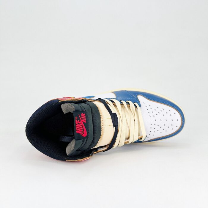 NIKE AIR JORDAN 1 RETRO HIGH UNION LA NRG BLUE TOE WHITE STORM BLUE VARSITY RED BLACK BV1300 146 - Image 4