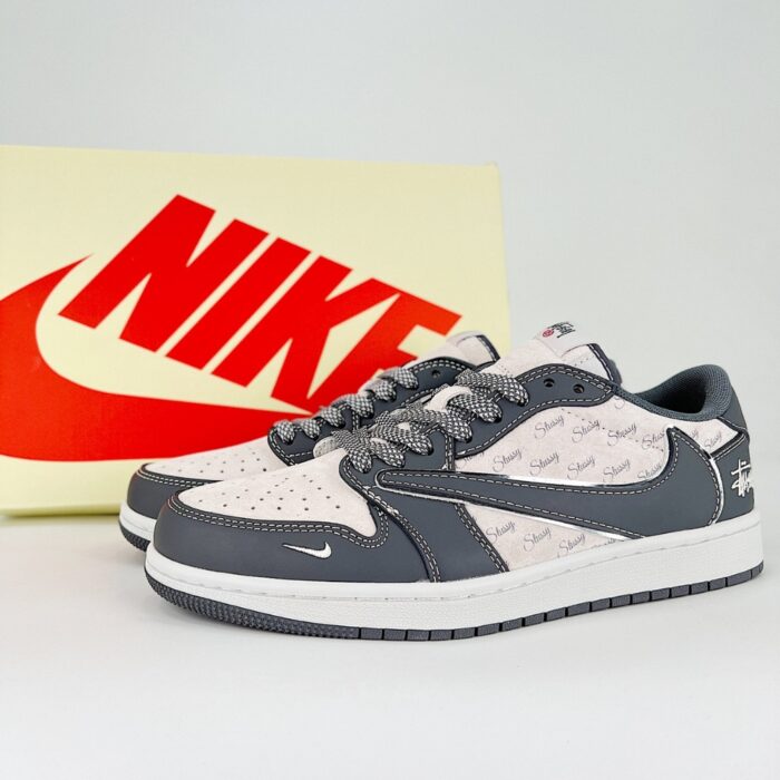 NIKE AIR JORDAN 1 LOW X TRAVIS SCOTT X FRAGMENT DESIGN OG SP OFF WHITE GREY BLACK XZ3398 003 - Image 2