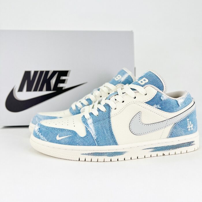 NIKE AIR JORDAN 1 LOW X LA DODGERSE OG SP WHITE BLUE - Image 2