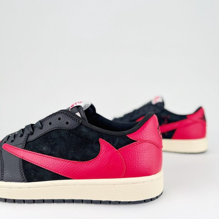 NIKE AIR JORDAN 1 LOW X TRAVIS SCOTT BRED CONCEPT BLACK RED - Image 3