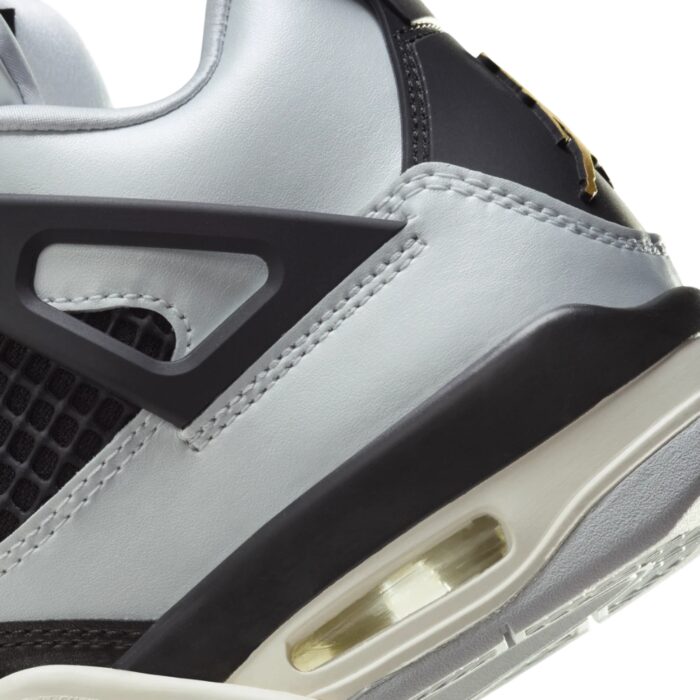 NIKE AIR JORDAN 4 OLDER KIDS PURE PLATINUM METALLIC GOLD SAIL BLACK FZ8585 070 - Image 4