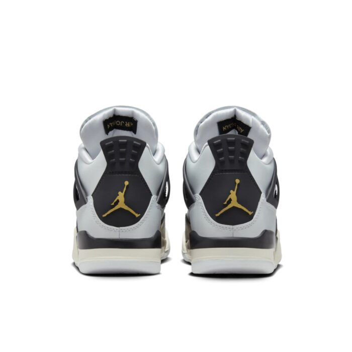 NIKE AIR JORDAN 4 OLDER KIDS PURE PLATINUM METALLIC GOLD SAIL BLACK FZ8585 070 - Image 5