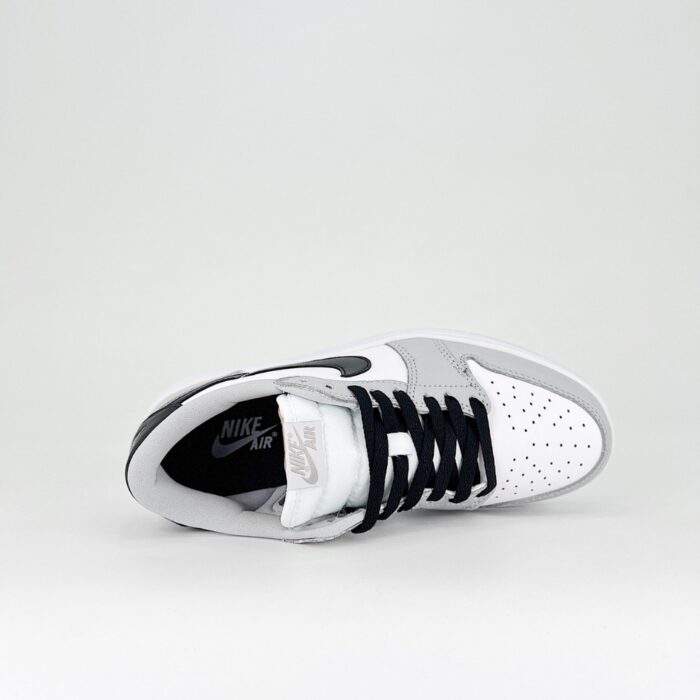 NIKE AIR JORDAN 1 LOW OG BARONS WHITE BLACK GRAY - Image 4