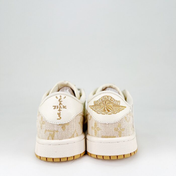 NIKE AIR JORDAN 1 LOW X TRAVIS SCOTT X FRAGMENT DESIGN OG SP LV OFF WHITE KAKHI SAIL WHITE AND BEIGE - Image 5