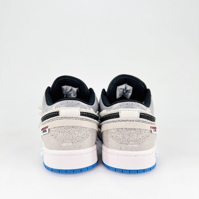 NIKE JORDAN 1 OVERFISHING MEN LOW CUSTOM GRAY - Image 5