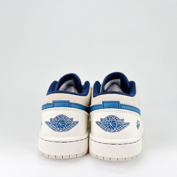 NIKE AIR JORDAN 1 RETRO LOW X STUSSY BROWN RICE BLUE - Image 5