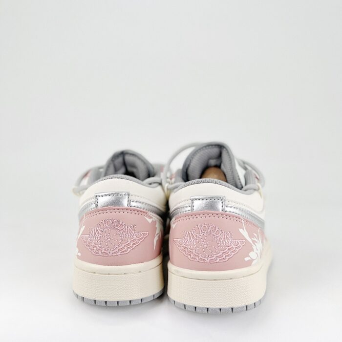 NIKE AIR JORDAN 1 LOW FLOWER WORDS DUSTY PINK AND BEIGE - Image 5