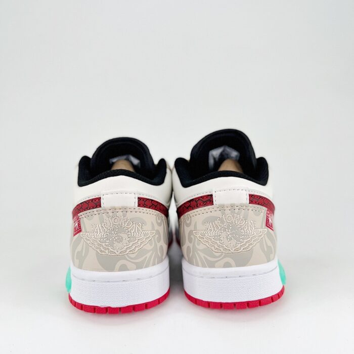 NIKE JORDAN 1 JOYFUL SPRING MEN LOW CNY CUSTOM WHITE - Image 5