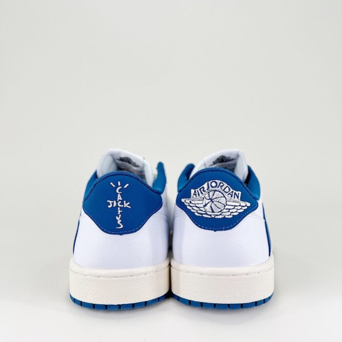 NIKE AIR JORDAN 1 LOW TRAVIS SCOTT FRAGMENT REVERSE SAIL BLACK MILITARY BLUE - Image 5