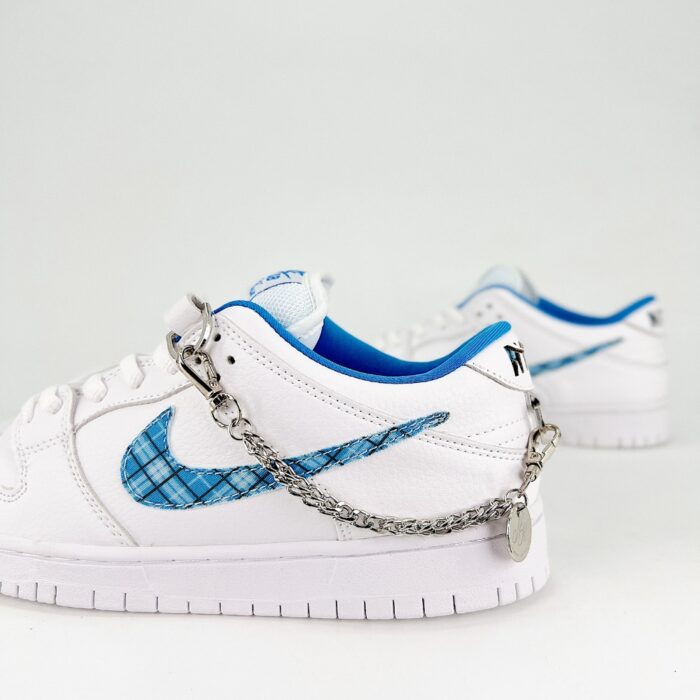 NIKE SB DUNK LOW PRO NICOLE HAUSE UNIVERSITY BLUE TRIPLE WHITE FZ8802 100 - Image 3