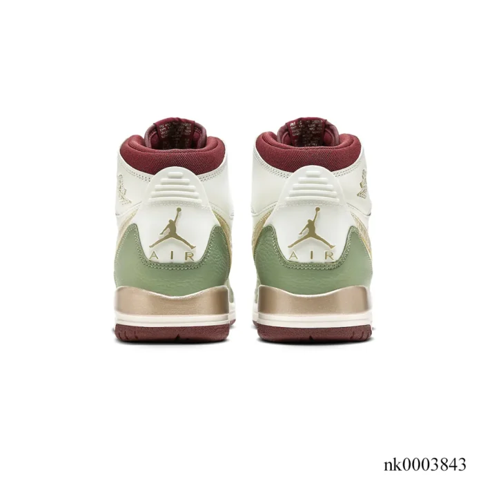 NIKE AIR JORDAN LEGACY 312 GS YEAR OF THE DRAGON WHITE BURGUNDY OLIVE GREEN FZ5047 120 - Image 5