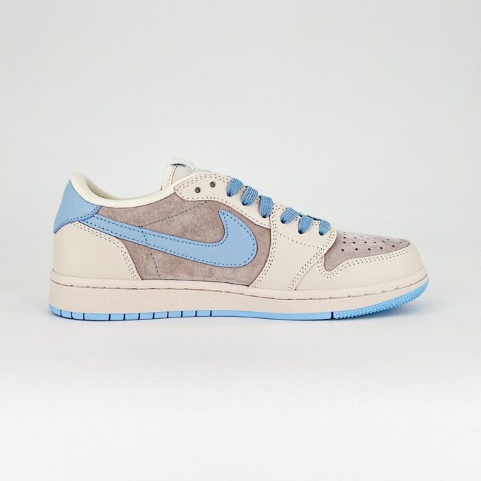 NIKE AIR JORDAN 1 LOW X TRAVIS SCOTT X LOUIS VUITTON GREY BLUE - Image 3