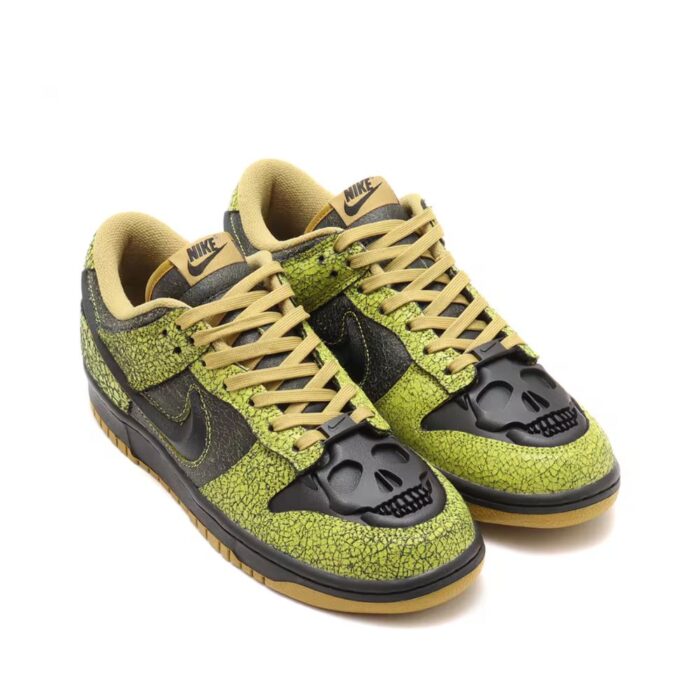 NIKE DUNK LOW HALLOWEEN SKULL TOE GREEN HV6103 300 - Image 2