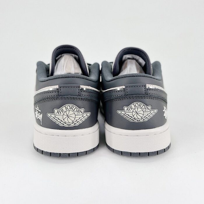 NIKE AIR JORDAN 1 LOW X STUSSY BLACK AND SMOKE GREY - Image 4