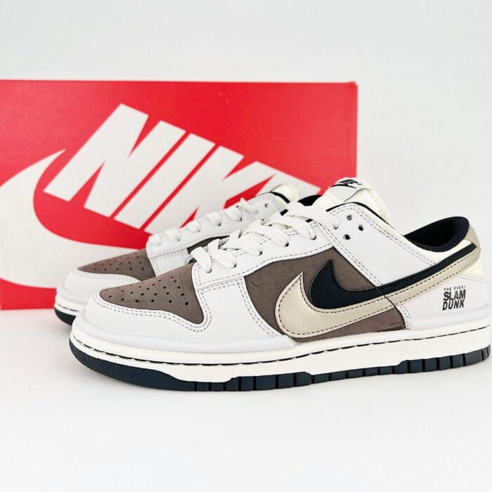 NIKE DUNK SB LOW X SLAM DUNK WHITE BROWN - Image 2