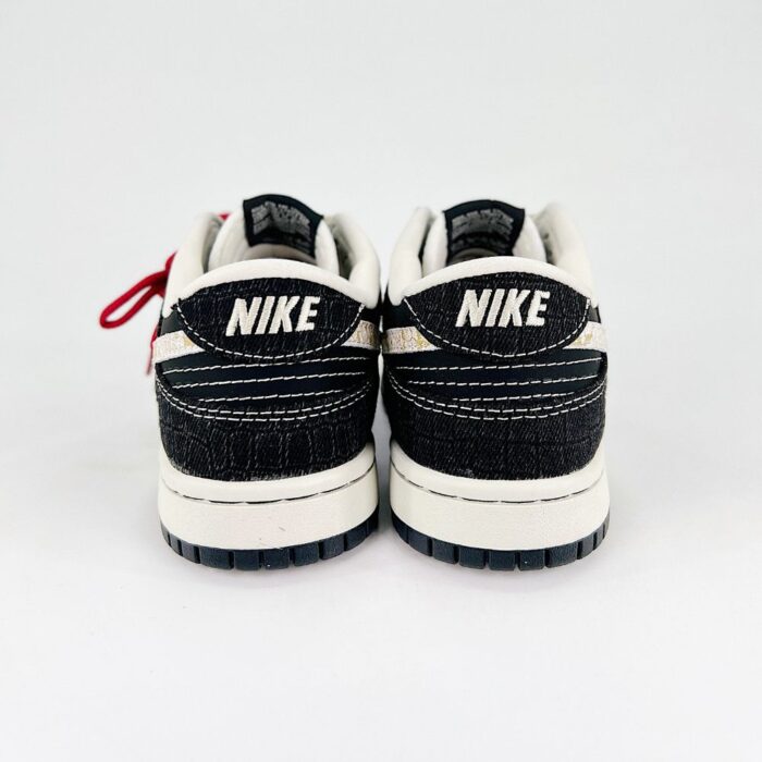 NIKE DUNK SB LOW X STUSSY YEAR OF THE SNAKE BLACK WHITE - Image 3