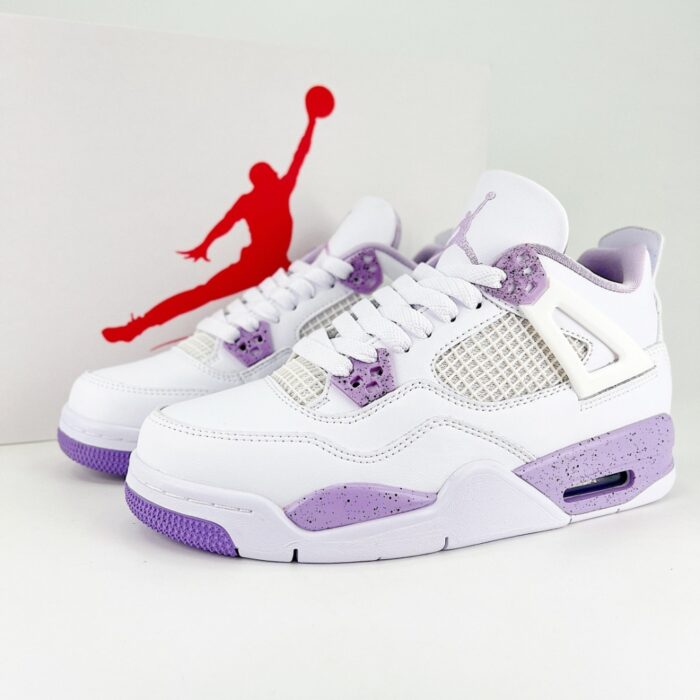 NIKE AIR JORDAN 4 RETRO PURPLE WHITE - Image 2