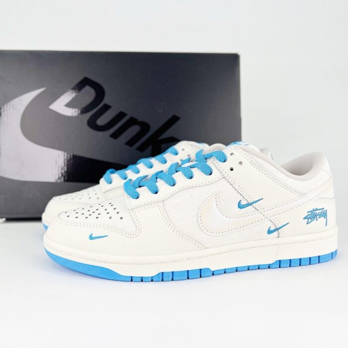 NIKE DUNK LOW STUSSY WHITE LIGHT BLUE KK1888 014 - Image 2