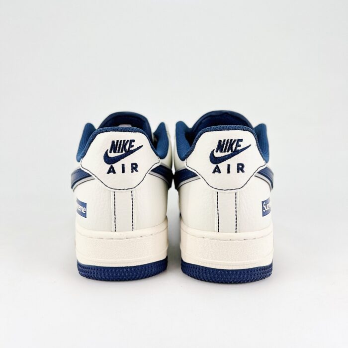 NIKE AIR FORCE 1 07 SUPREME WHITE NAVY BLUE - Image 5