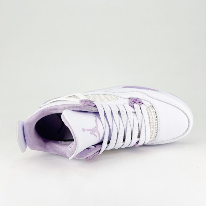 NIKE AIR JORDAN 4 RETRO PURPLE WHITE - Image 4