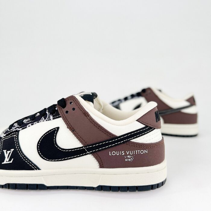 NIKE SB DUNK LOW X LOUIS VUITTON WHITE BLACK BROWN QF1568 142 - Image 3