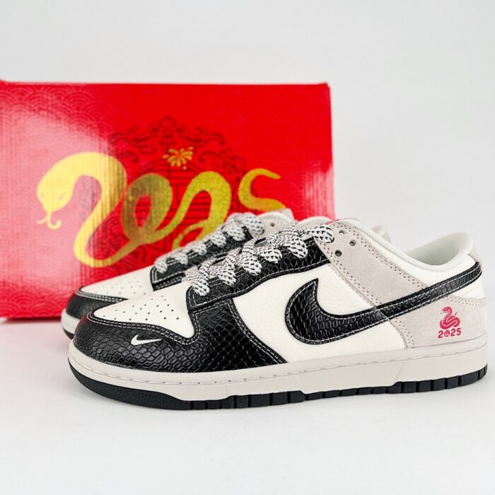 NIKE SB DUNK LOW SNAKE YEAR LIMITED ANNIVERSARY WHITE BLACK BEIGE XX9929 029 - Image 2