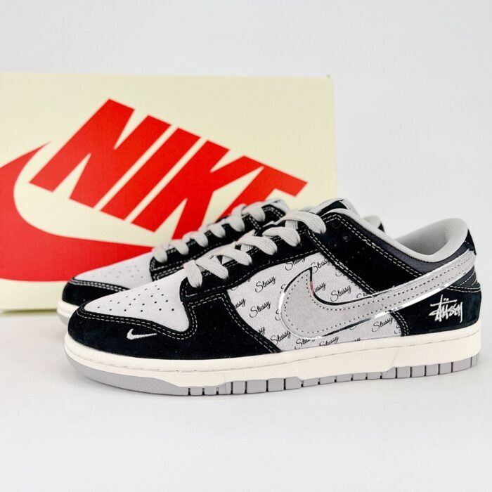 NIKE SB DUNK LOW x STUSSY BLACK GRAY XX3168 008 - Image 2