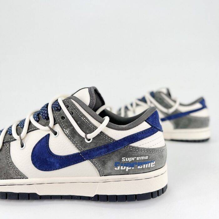 NIKE SB DUNK LOW SUPREME JOINT GRAY WHITE BLUE HOOK DRAWSTRING XS1186 100 - Image 3