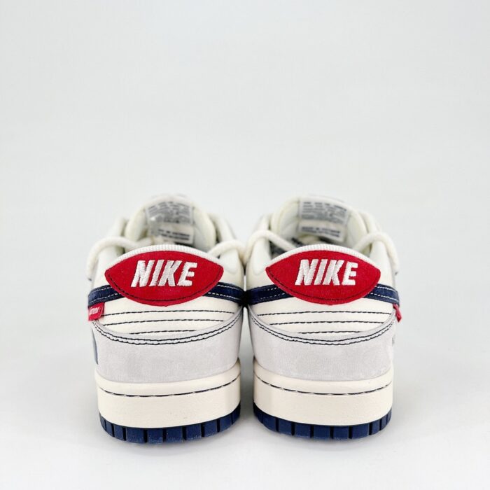 NIKE SB DUNK LOW X THE NORTH FACE X SUPREME X CDG STRAP BEIGE NAVY BLUE SWOOSHES YX5066 232 - Image 5