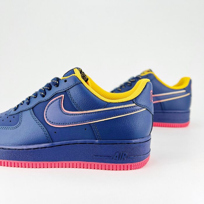 NIKE AIR FORCE 1 07 LV8 DARK NAVY BLUE LIGHT DARK RED UNIVERSITY GOLG SPACE BLUE HV5752 410 - Image 3