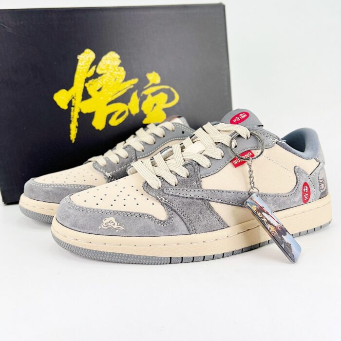 NIKE AIR JORDAN 1 LOW X TRAVIS SCOTT OG SP BLACK MYTH WUKONG GREY YELLOW BLACK CH6336 013 - Image 2