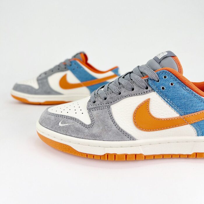 NIKE SB DUNK LOW X THE NORTH FACE GREY NAVY ORANGE - Image 4