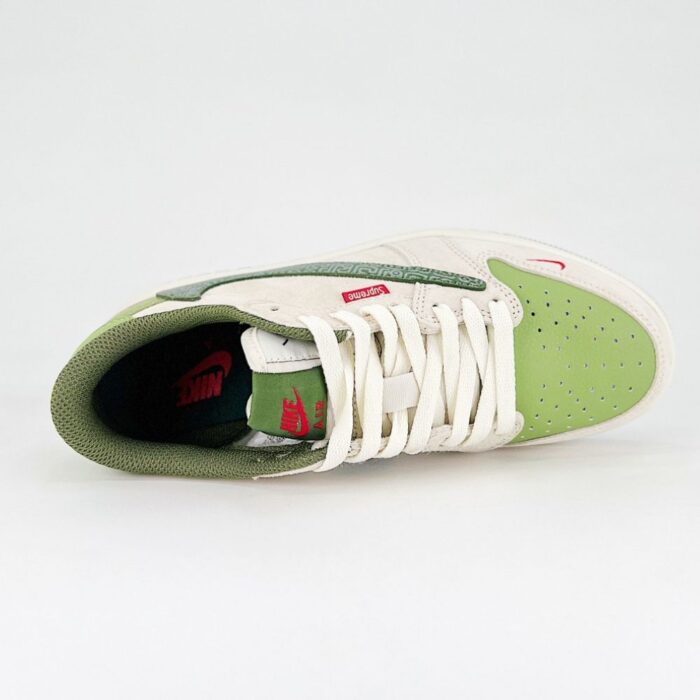 NIKE AIR JORDAN 1 LOW X TRAVIS SCOTT X SUPREME LUNAR YEAR OF THE SNAKE GREEN - Image 4