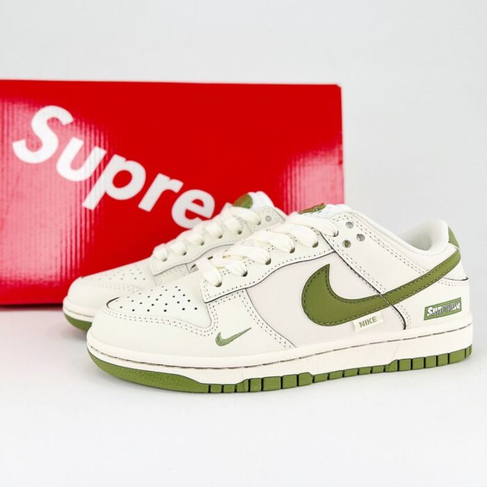 NIKE DUNK SB LOW X SUPREME OLIVE WHITE - Image 2