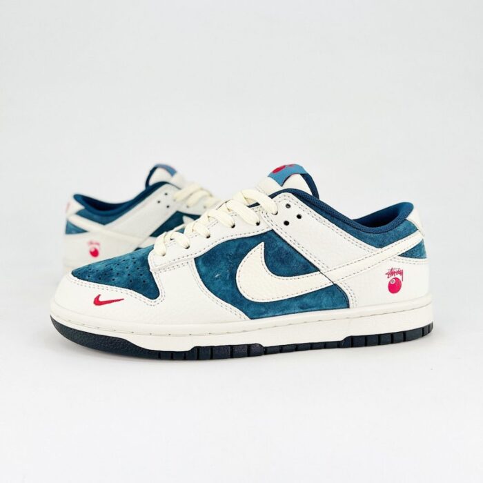 NIKE DUNK SB LOW X STUSSY NAVY WHITE - Image 5