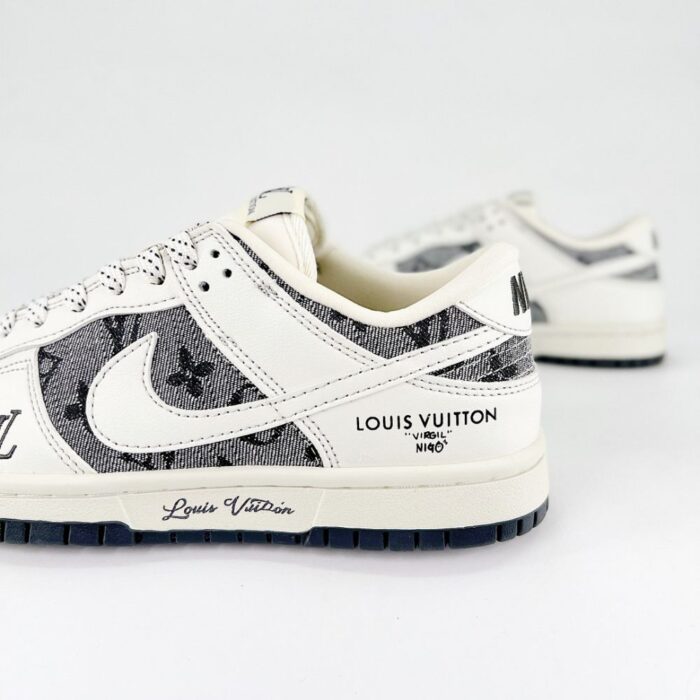 NIKE DUNK SB LOW X LOUIS VUITTON GREY WHITE - Image 5