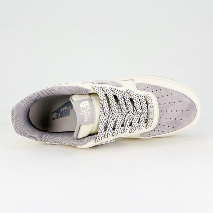 NIKE AIR FORCE 1 LOW X THE NORTH FACE X CDG GREY BEIGE - Image 4