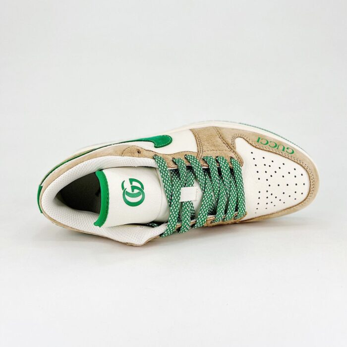 NIKE AIR JORDAN 1 LOW X GUCCI WHITE GREEN BROWN - Image 5