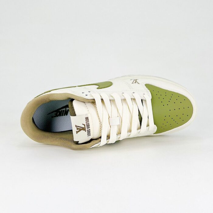 NIKE SB DUNK LOW X LOUIS VUITTON OLIVE WHITE - Image 4