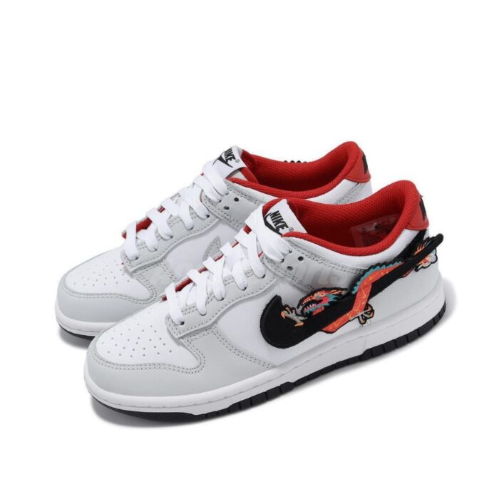 NIKE DUNK LOW YEAR OF THE DRAGON RED WHITE FZ5528 101 - Image 4