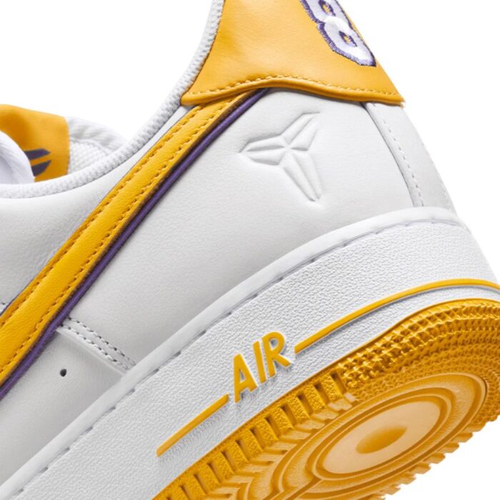 NIKE KOBE BRYANT X AIR FORCE 1 LOW LAKERS HOME VARSITY MAIZE FZ1151 100 - Image 3