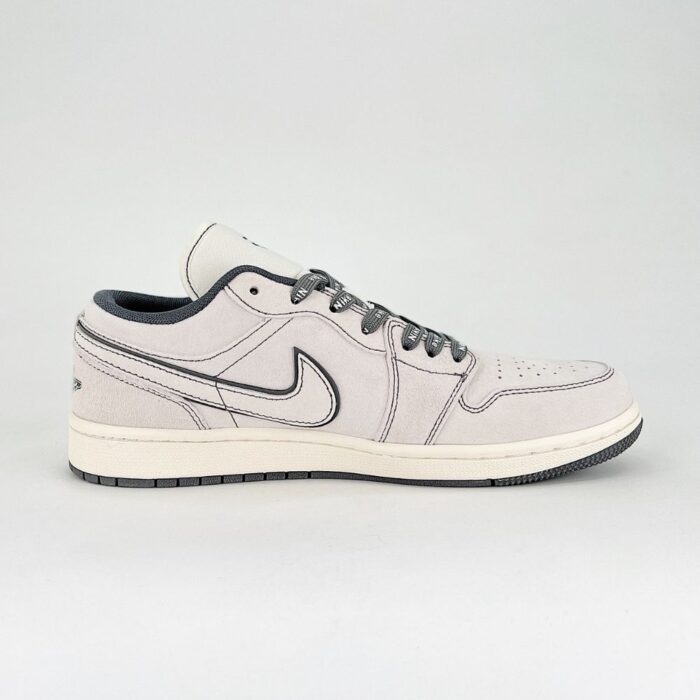 NIKE AIR JORDAN 1 LOW X STUSSY GREY - Image 3